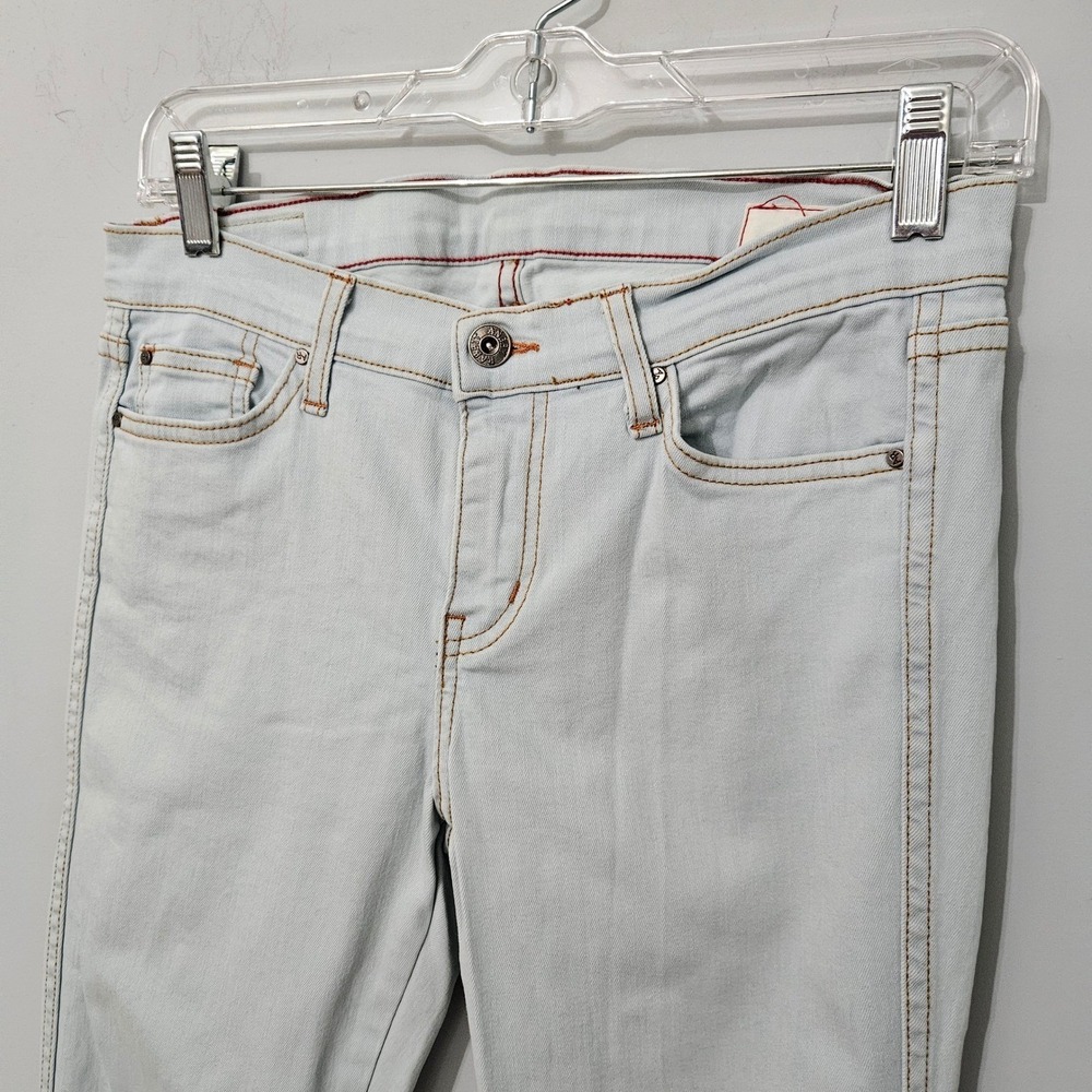 Angry Rabbit Light Wash Skinny Jeans ASK151 Size 28 Made in USA Y2K Aesthetic - Picture 3 of 8